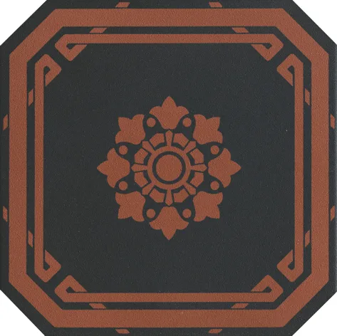 Напольная плитка / Керамогранит CERAMICHE GRAZIA OLD ENGLAND Ottagono Black Chester OEODB3