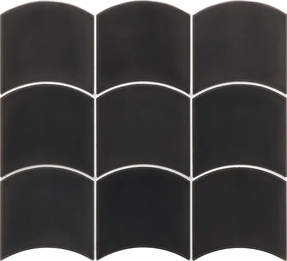 Керамическая плитка для стен EQUIPE WAVE Black 28842