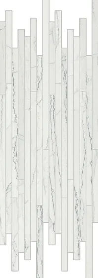 Мозаика /Керамогранит/ ITALON / ИТАЛОН CHARME ADVANCE Platinum White Mosaico Strip Люкс 610110000768