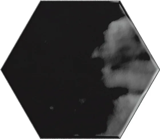 Керамическая плитка для стен CERAMICA RIBESALBES GEOMETRY Hex Black Glossy PT03136