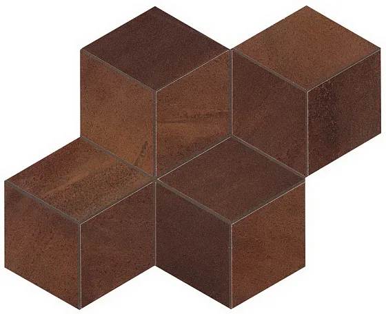 Мозаика /Керамогранит/ ATLAS CONCORDE BLAZE Corten Mosaico Esagono Matt A0UP