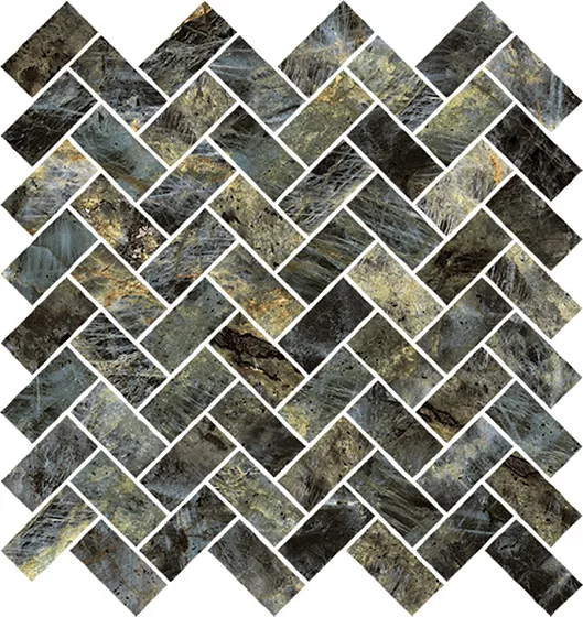 Мозаика /Керамогранит/ ITALON / ИТАЛОН STELLARIS Madagascar Dark Mosaico Cross Натуральный 620110000219