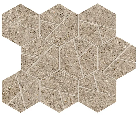 Мозаика /Керамогранит/ ATLAS CONCORDE BOOST STONE Clay Mosaico Hex A7CW