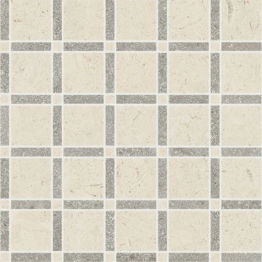 Мозаика /Керамогранит/ ITALON / ИТАЛОН AURA Stone White Mosaico Vertigo / Стоун Уайт Мозаика Вертиго 620110000257