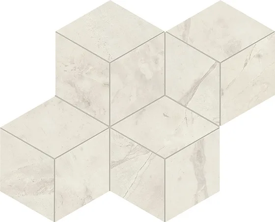Мозаика /Керамогранит/ ATLAS CONCORDE MARVEL X Calacatta Perla Mosaico Esagono Silk AF8N