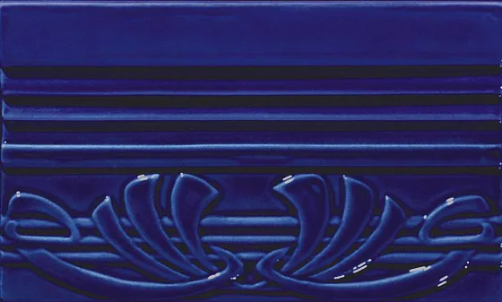 Бордюры CERAMICHE GRAZIA EPOQUE Terminale Deco Cobalt Craquele TED9