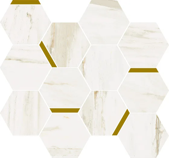 Мозаика /Керамогранит/ ITALON / ИТАЛОН STELLARIS Carrara Ivory Mosaico Chic Натуральный 620110000222