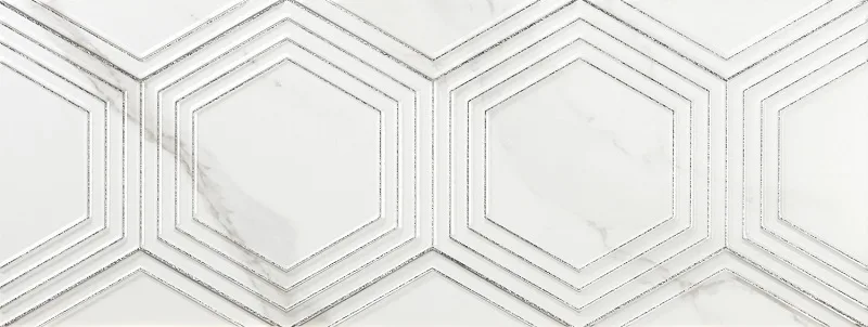 Декор Decor Hexa White Matt 25x65 (24,5x64,5 толщина 6 мм) - Azulev CAT-086e4a01efdd7543