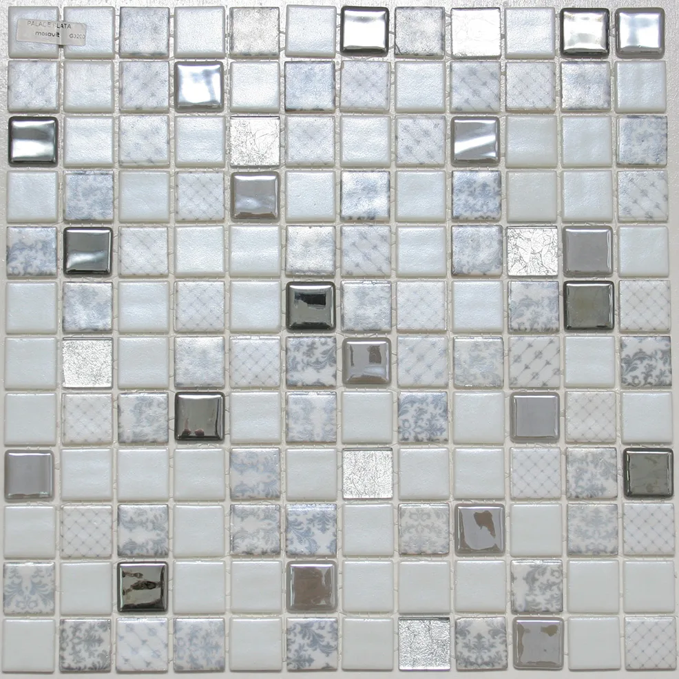 Стеклянная мозаика Palace Plata 31,6x31,6 - Mosavit CAT-26ef8e66b36960a4