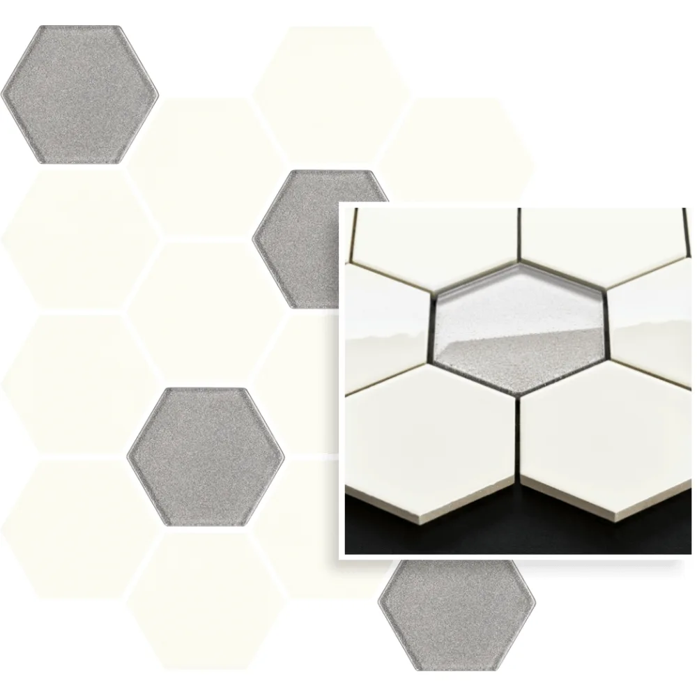 Mozaika Prasowana Bianco Hexagon Mix Мозаика 22х25,5 912454