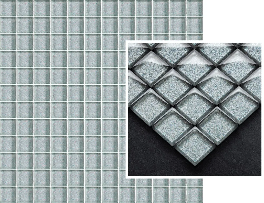 Uniwersalna Mozaika Szklana Silver Brokat Мозаика 29,8х29,8 (чип 2,3*2,3) 400466