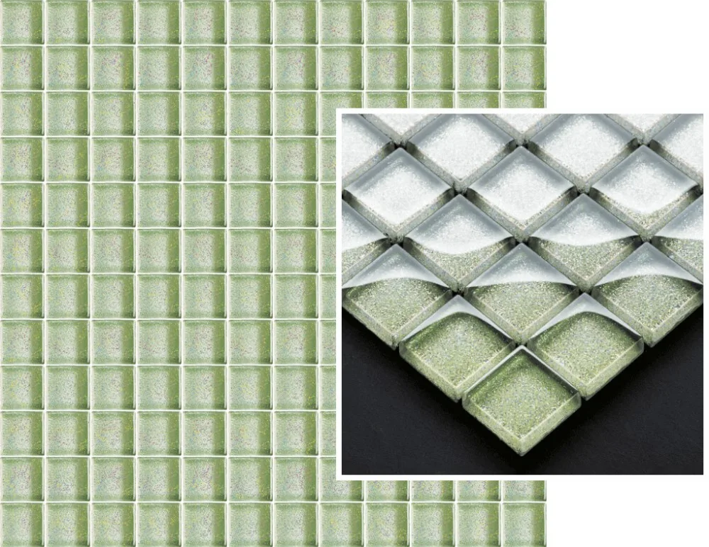 Uniwersalna Mozaika Szklana Verde Brokat Мозаика 29,8х29,8 (чип 2,3*2,3) 406004