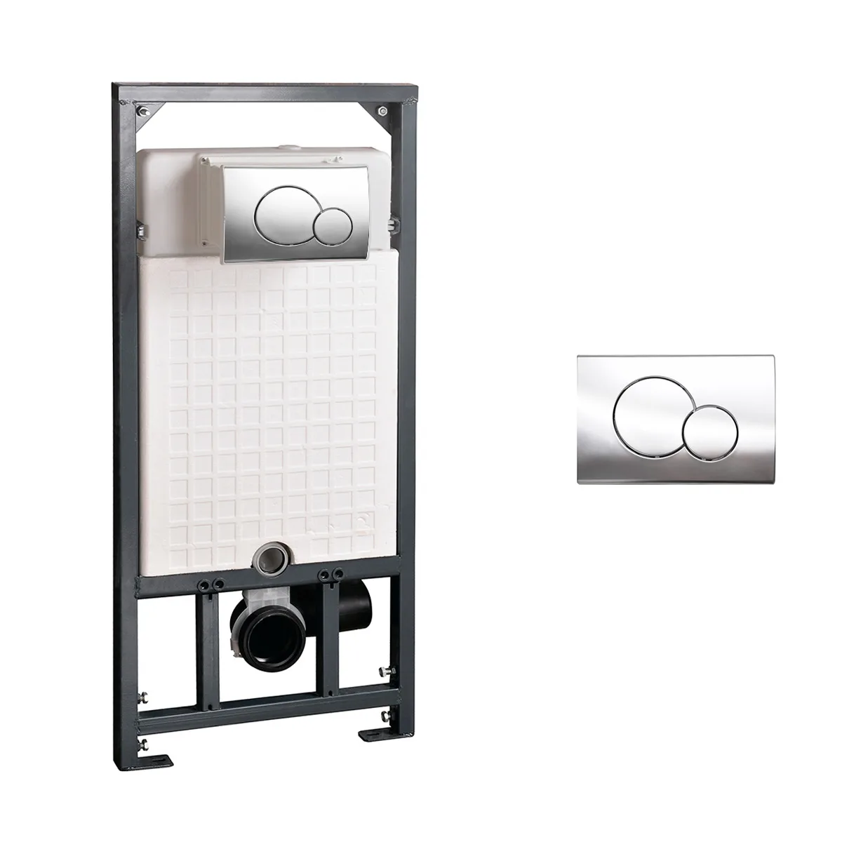 Комплект Инсталляция 10002 + Кнопка Глянцевый Хром CAT-2fc419c87c8f879b