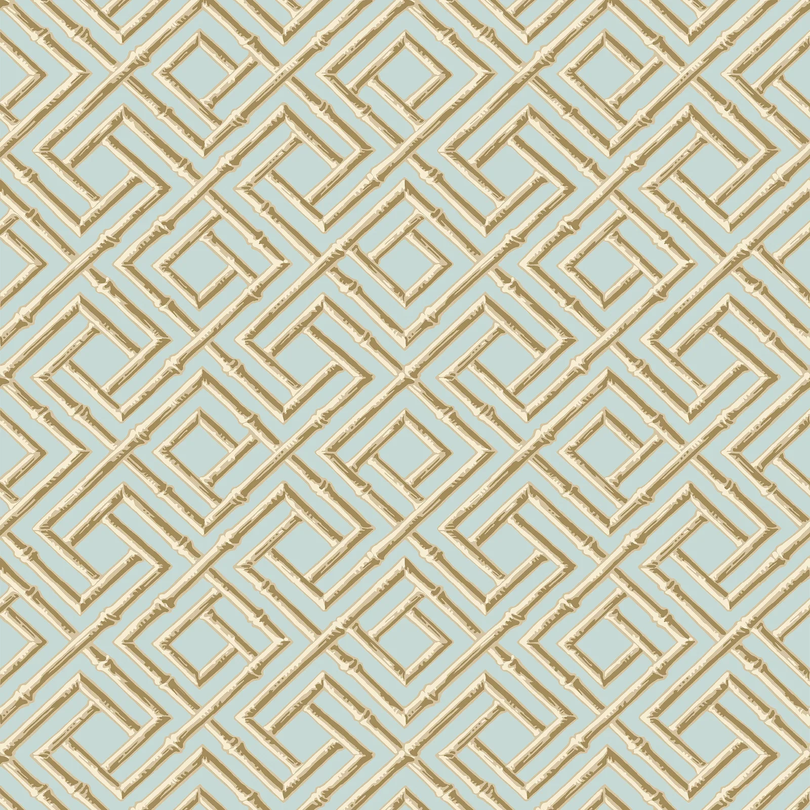 FRENCH LATTICE - Blue and Beige. Фото 1 из 1