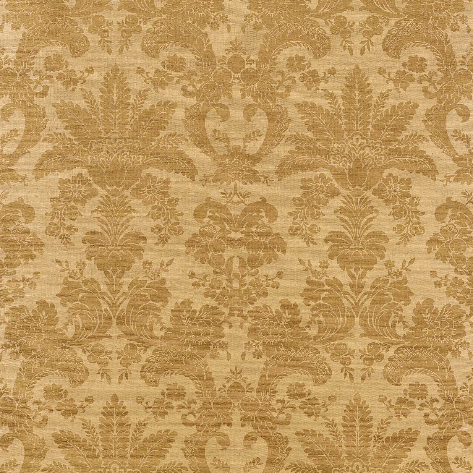 WEST INDIES DAMASK - Metallic Gold on Camel. Фото 1 из 1