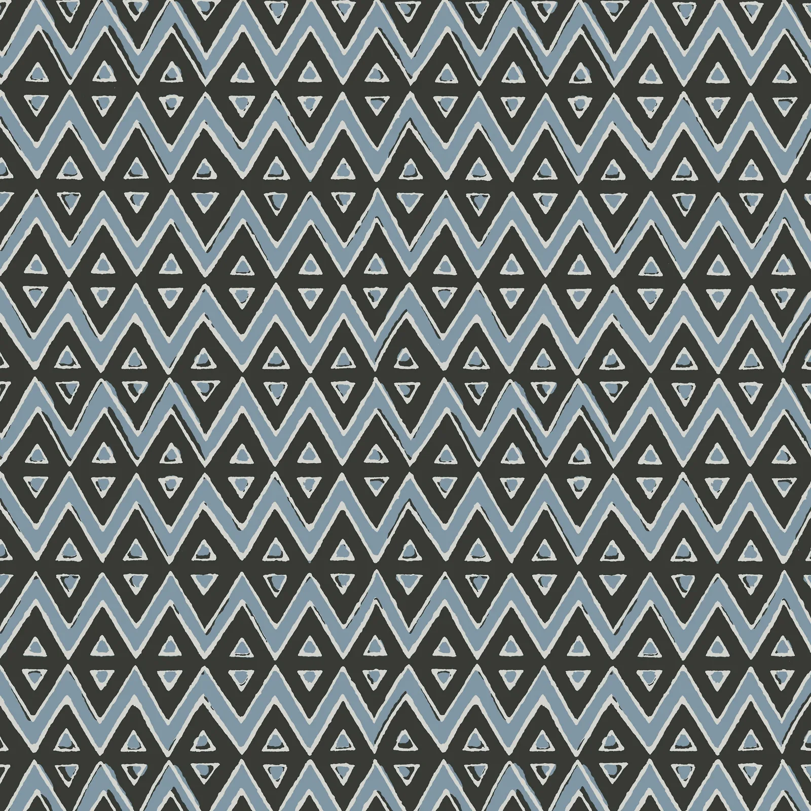 TIBURON - Black and Mineral Blue T13233