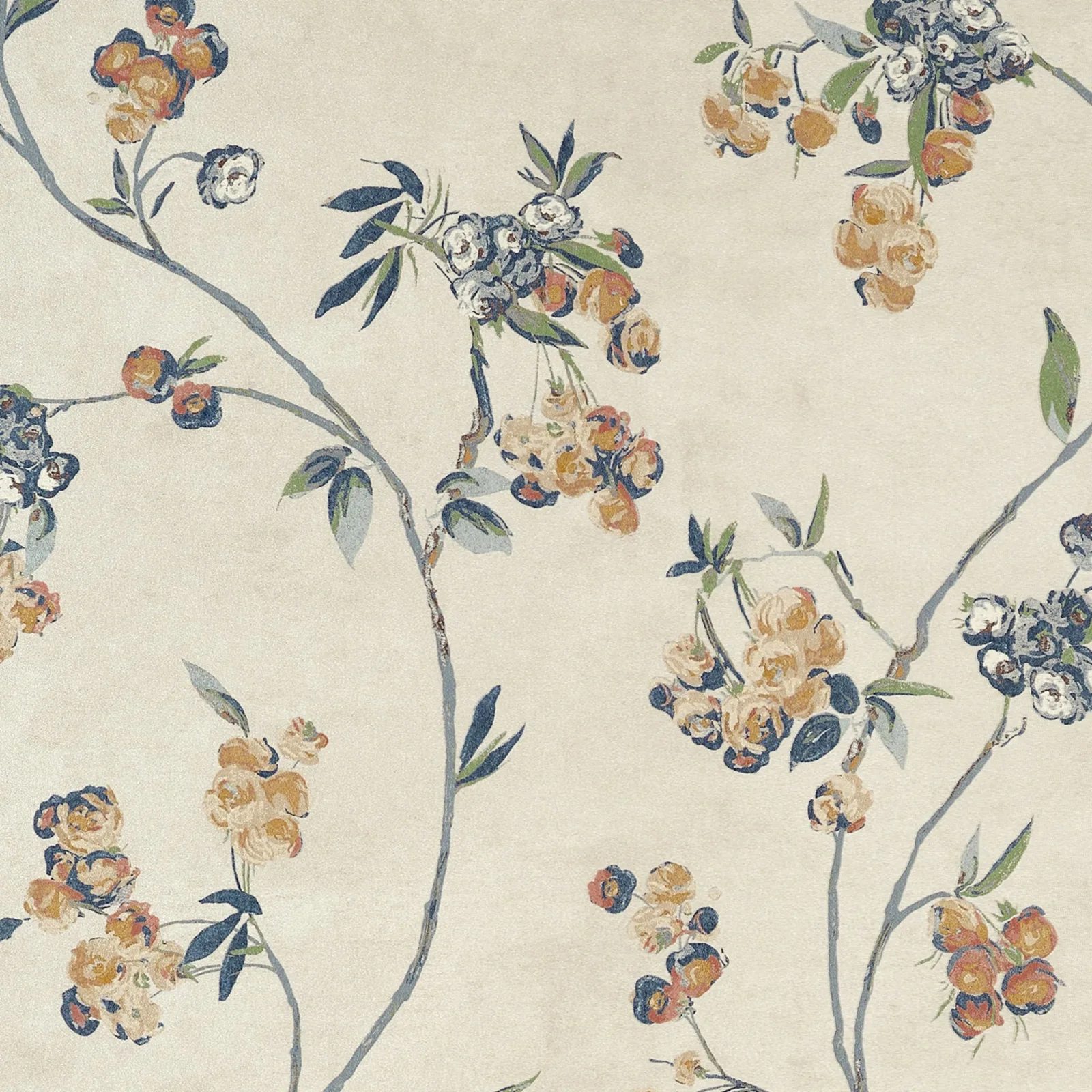 EDO BLOOM - Apricot and Slate on Pearl. Фото 1 из 1