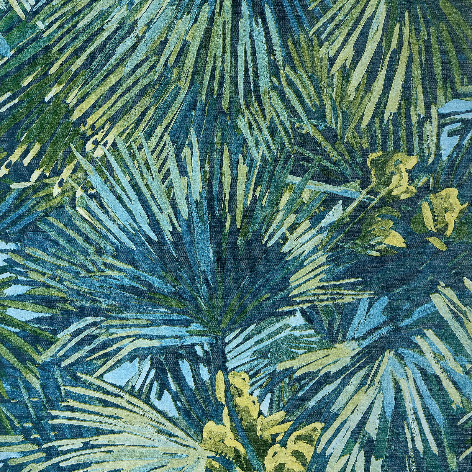 PALMIER WIDE WIDTH - Citron and Blue TWW34098