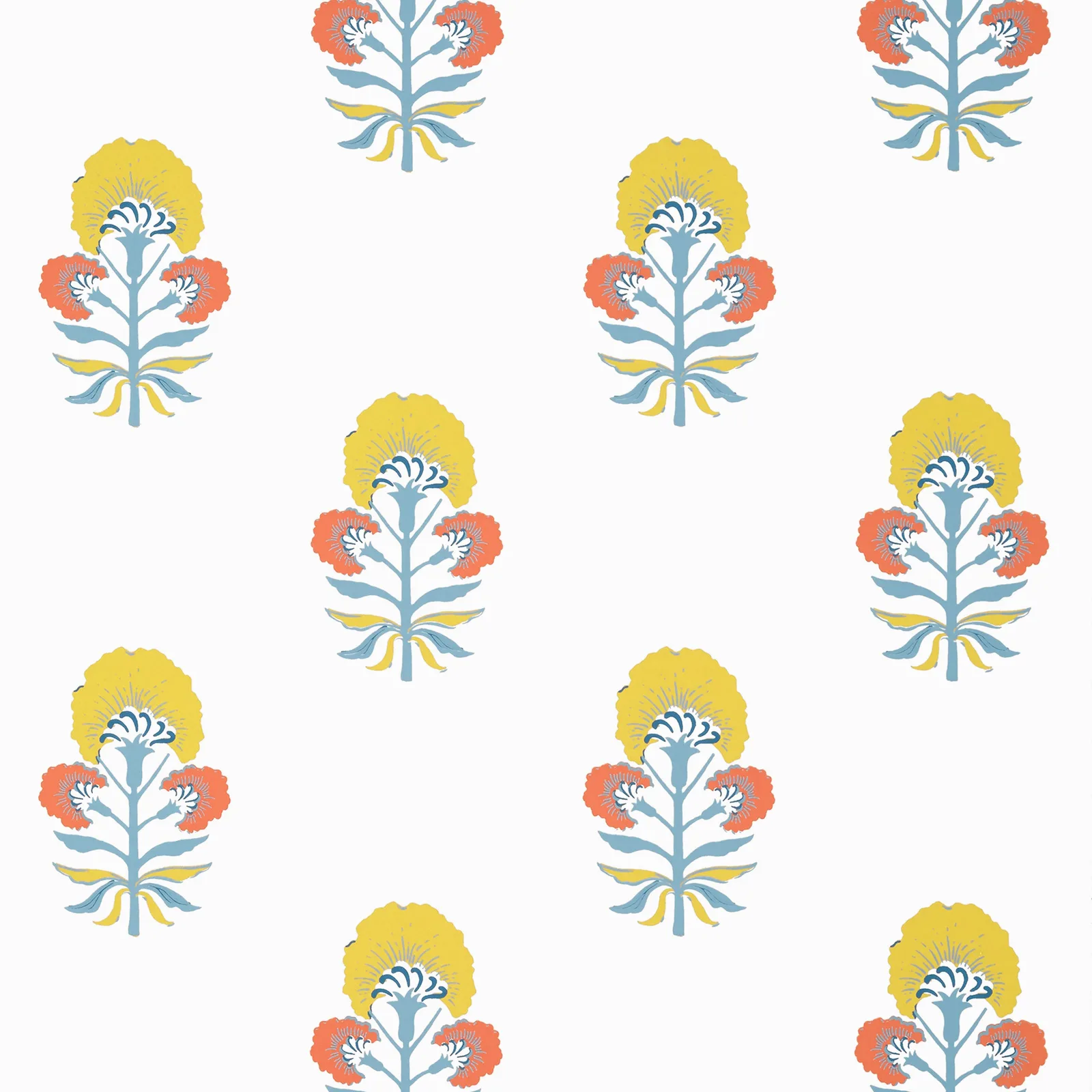 TYBEE BUD - Coral and Yellow T16212