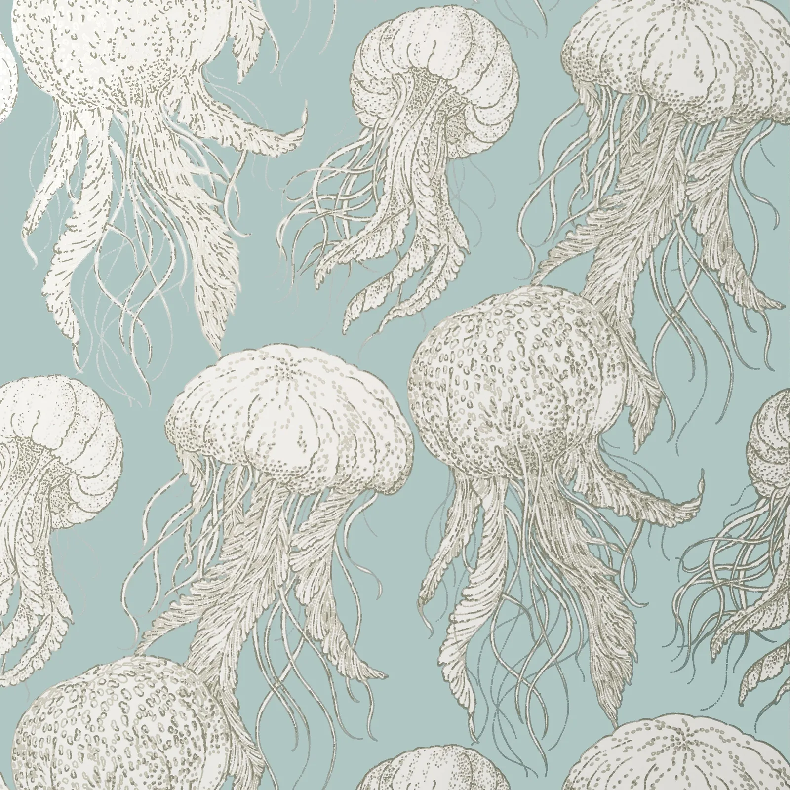 JELLY FISH BLOOM - Aqua T13170