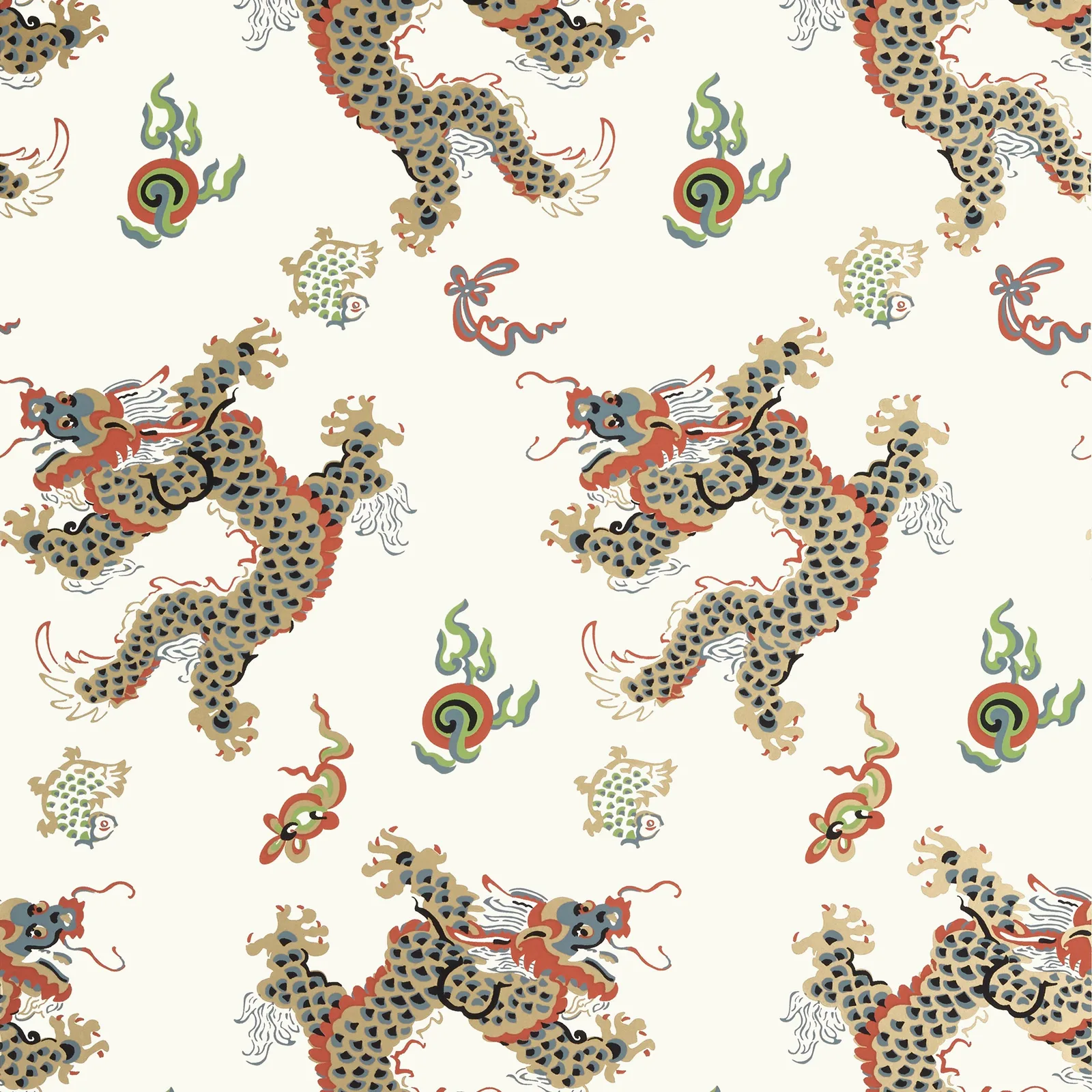 DRAGON DANCE - Metallic Gold on Neutral. Фото 1 из 1