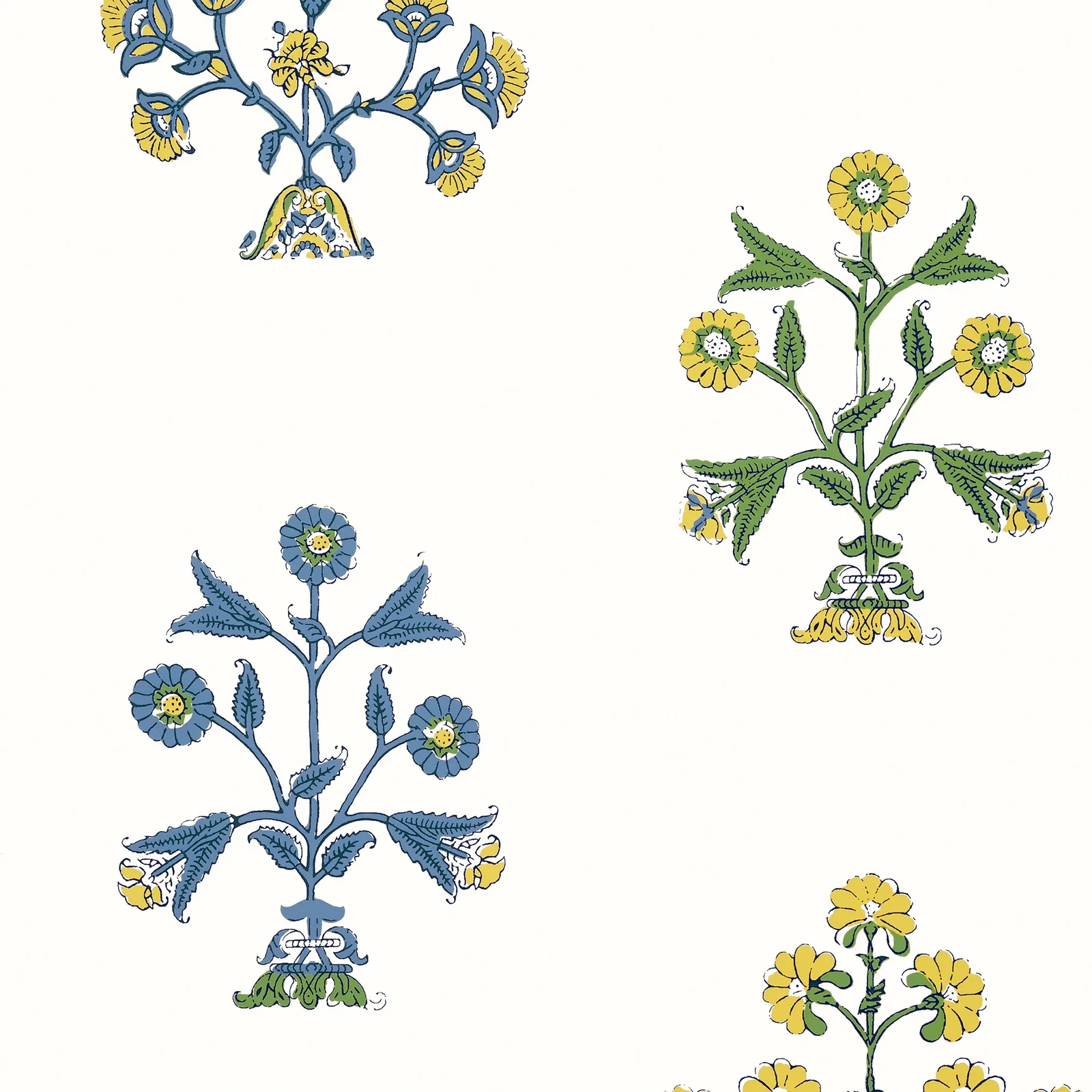 INDIAN FLOWER - Blue and Yellow. Фото 1 из 1