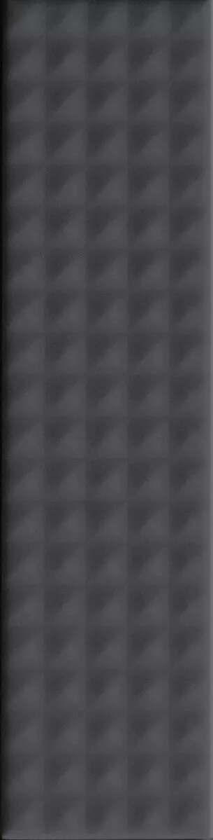 Настенная плитка 41zero42 Biscuit Stud Notte, 5x20, моноколор, чёрная, матовая