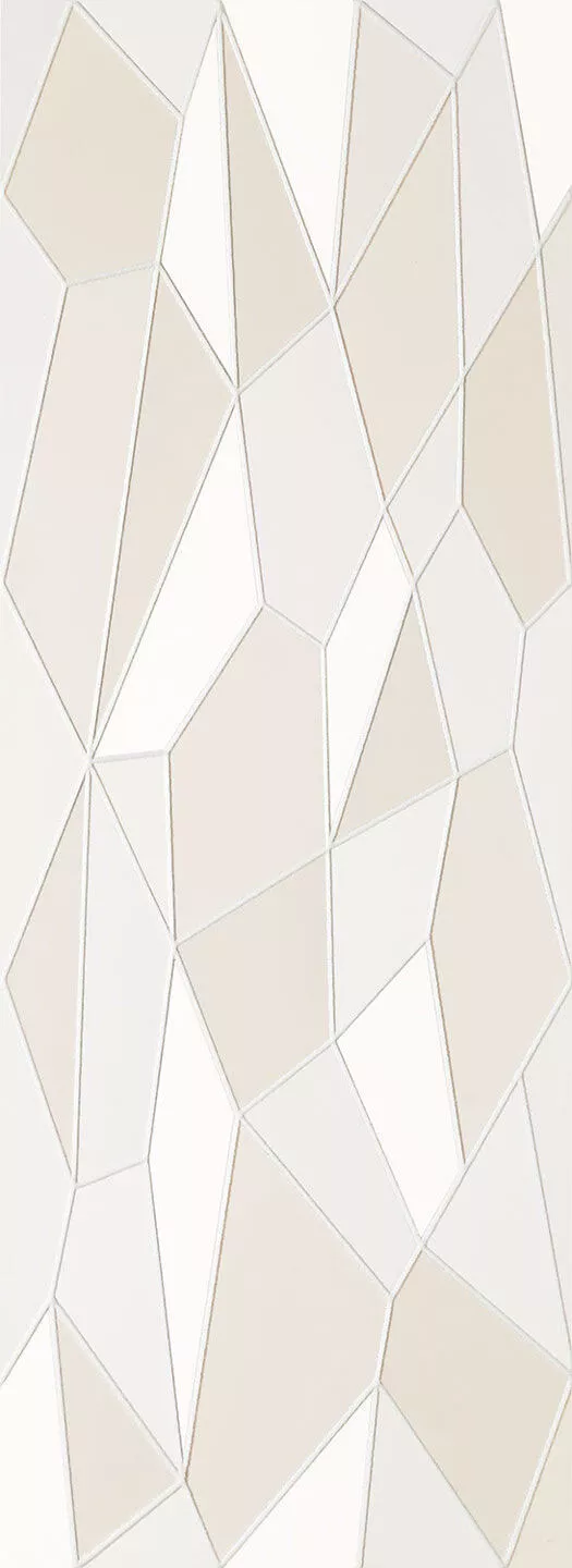 Декор Tubadzin Origami Dec. White, 32.8x89.8, геометрия, белый, матовый