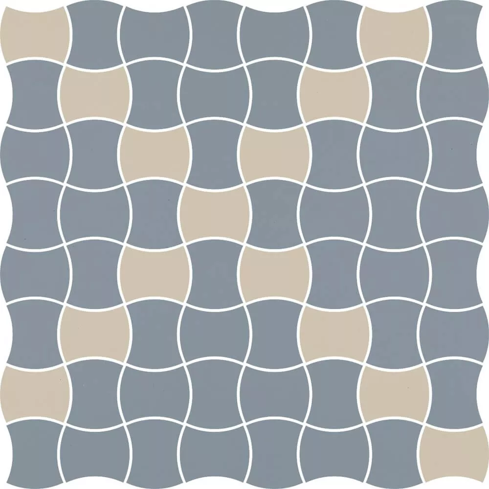 Мозаика Paradyz Modernizm Blue Mozaika Mix, 30.86x30.86, моноколор, голубая, матовая