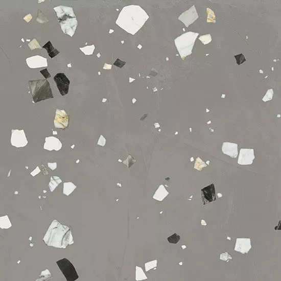 Керамогранит Fioranese Ceramica Schegge Deco Cenere, 90x90, имитация терраццо, серый, матовый