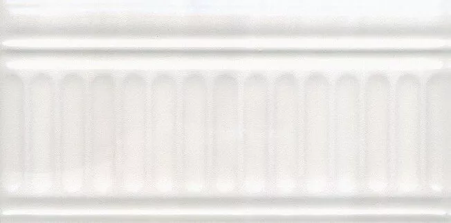 Бордюр Kerama Marazzi Летний сад Светлый 19016/3F, 9.9x20, геометрия, белый, глянцевый