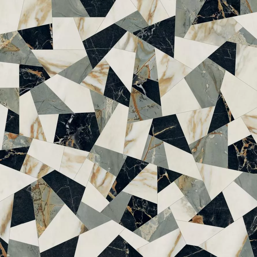 Декор ABK Sensi Signoria Opus Calacatta Lux R, 120x120, под мрамор, серый, полированный