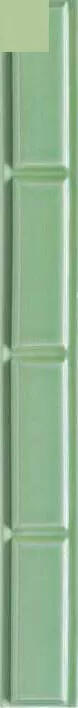 Бордюр Ceramica Grazia Listelli Geo Laguna, 3x26, под обои, зелёный, глянцевый
