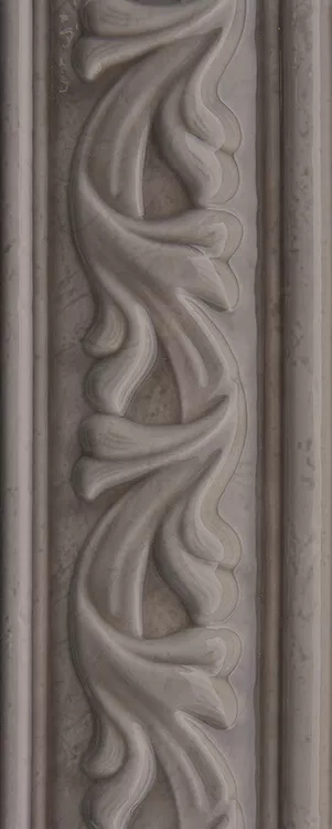 Бордюр Fabresa Artisan Moka Border, 8x20, орнамент, коричневый, глянцевый