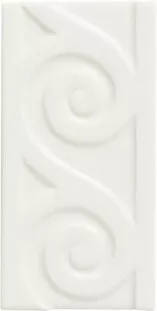 Бордюр Adex Neri Relieve Mar Biscuit, 7.5x15, под обои, бежевый, глянцевый