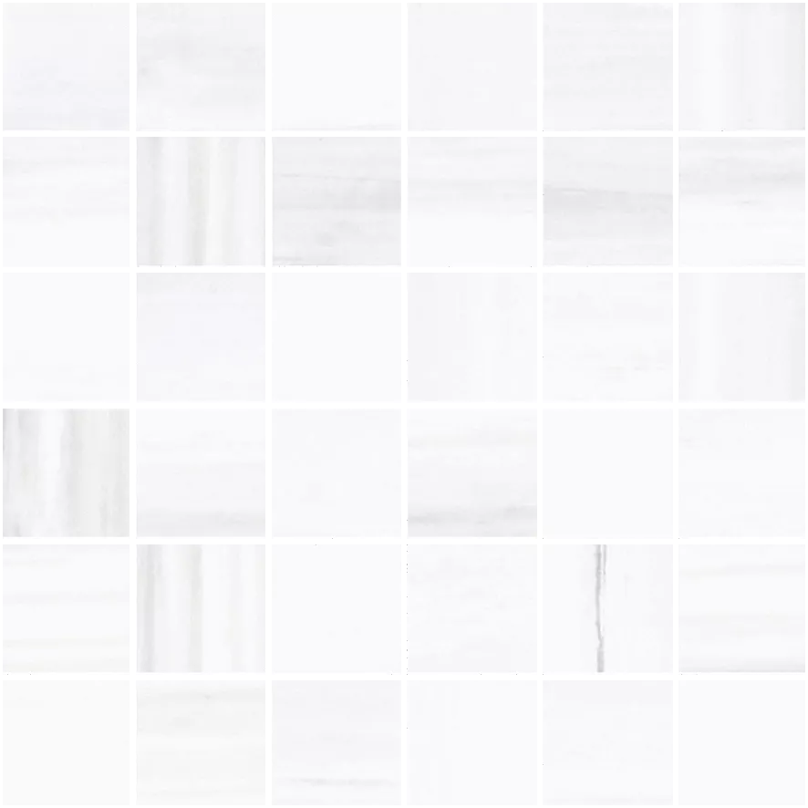 Мозаика Sant'Agostino Themar Mos Bianco Lasa, 30x30, под мрамор, белая, матовая