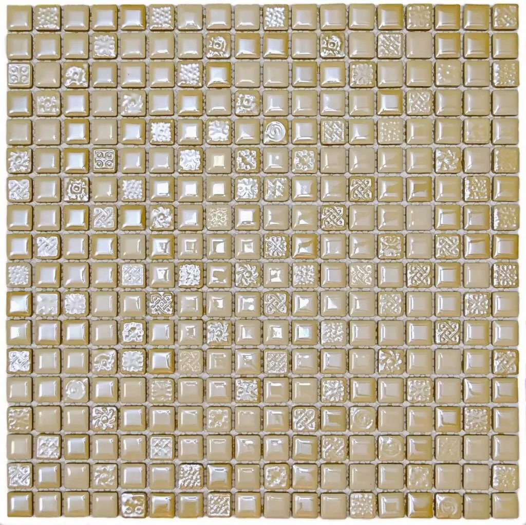Мозаика Bonaparte Mosaics Sahara, 30x30, моноколор, бежевая, глянцевая