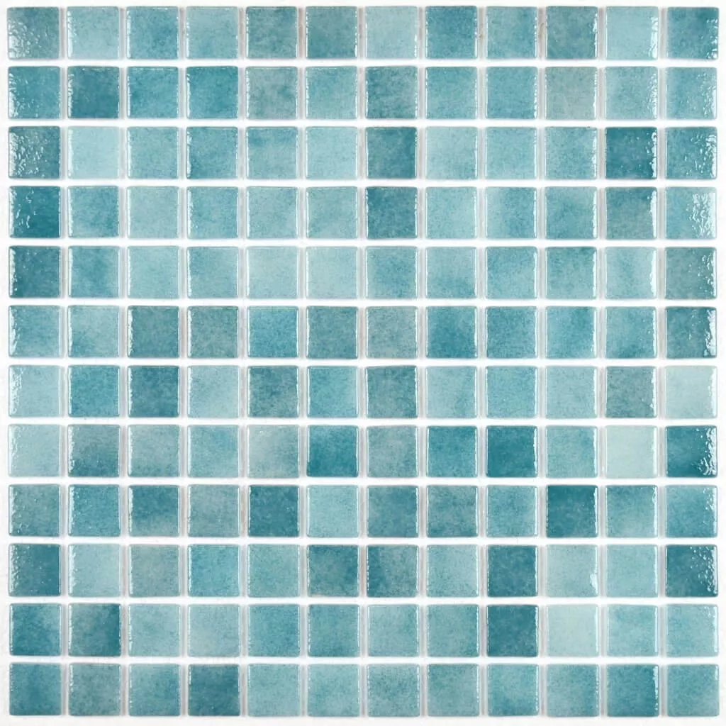 Мозаика Bonaparte Mosaics Atlantis Tempo, 31.5x31.5, моноколор, голубая, глянцевая