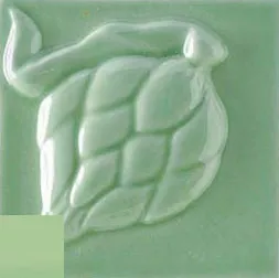 Декор Ceramica Grazia Listelli Carciofi Laguna, 6.5x6.5, кухонная тематика, зелёный, глянцевый