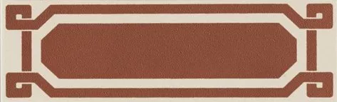 Бордюр Ceramica Grazia Old England Listello ED Chester, 6x20, орнамент, коричневый, матовый