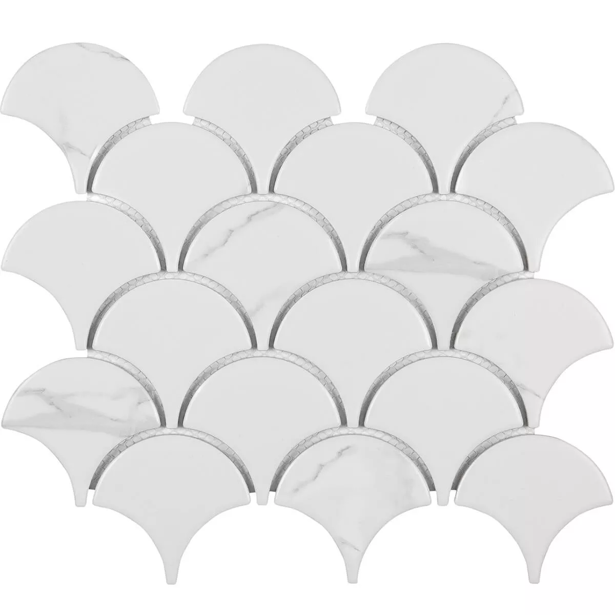 Мозаика Imagine Mosaic Керамика KFS-Car, 28.2x32.5, под мрамор, белая, матовая