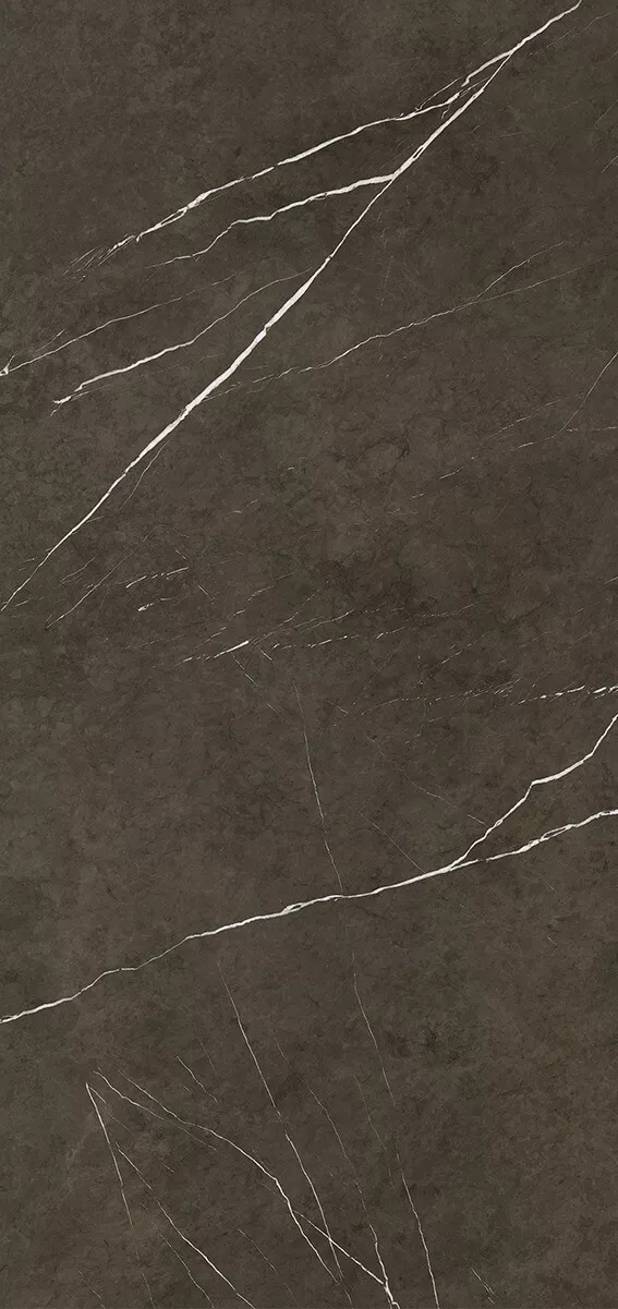 Керамогранит Apavisa Pietra Grey Polished G-3459, 119.3x260, под мрамор, чёрный, глянцевый