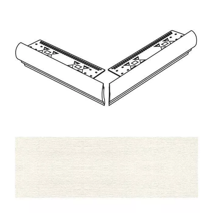 Спецэлемент Cavalli Rinascimento Angolo Toro Con Lamina Larice Rett, 4x33.3, под дерево, белый, матовый