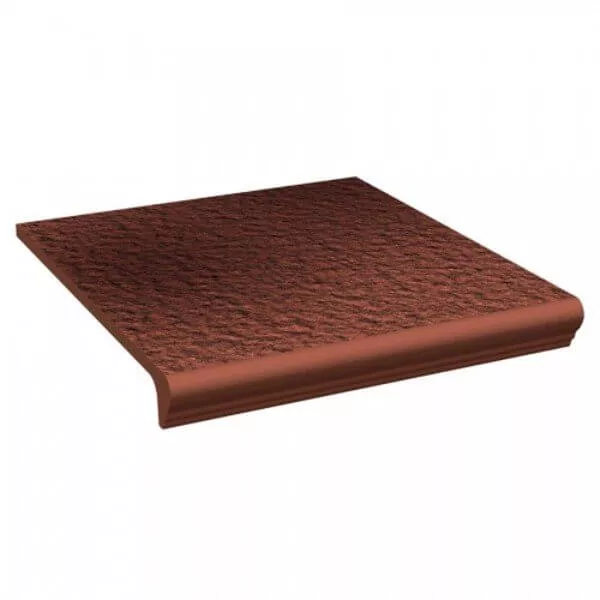 Клинкер Paradyz Cloud Rosa Kapinos Stopnica Prosta Duro, 30x33, под камень, коричневый, матовый