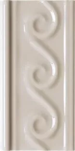 Бордюр Adex Neri Relieve Olas PB Sierra Sand, 7.5x15, под обои, серый, глянцевый