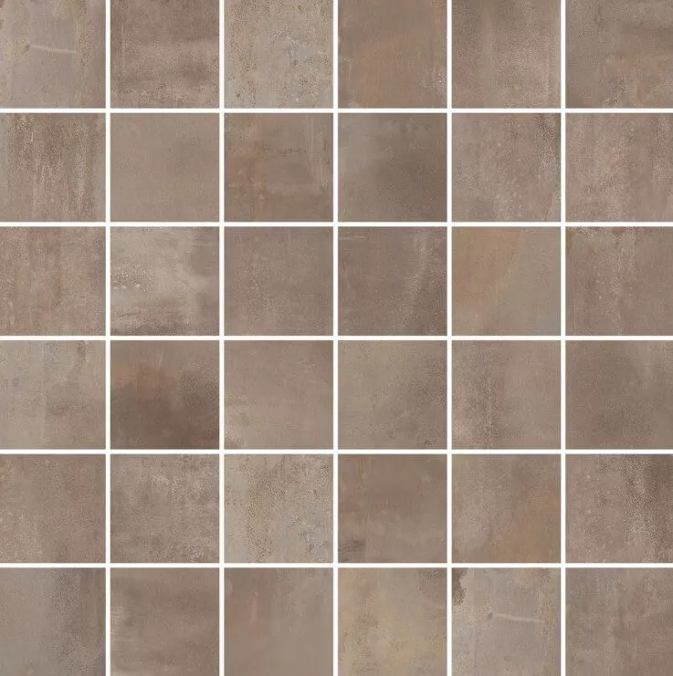 Мозаика ABK Interno 9 Quadretti Mud, 30x30, под металл, коричневая, матовая