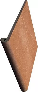 Ступень Exagres Stone Peldano Front. Brown, 33x33, под камень, коричневая, матовая