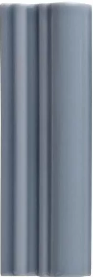 Бордюр Adex Neri Moldura Italiana Pb Storm Blue, 5x15, геометрия, синий, глянцевый