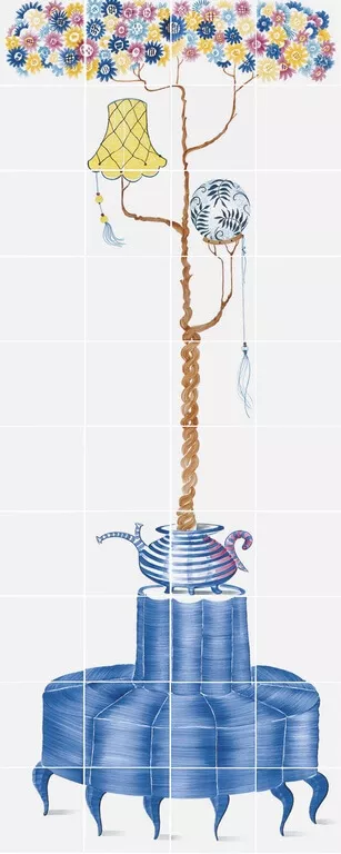 Декор Bardelli Cuban Veranda 7, 80x200, с рисунком, мультиколор, глянцевый