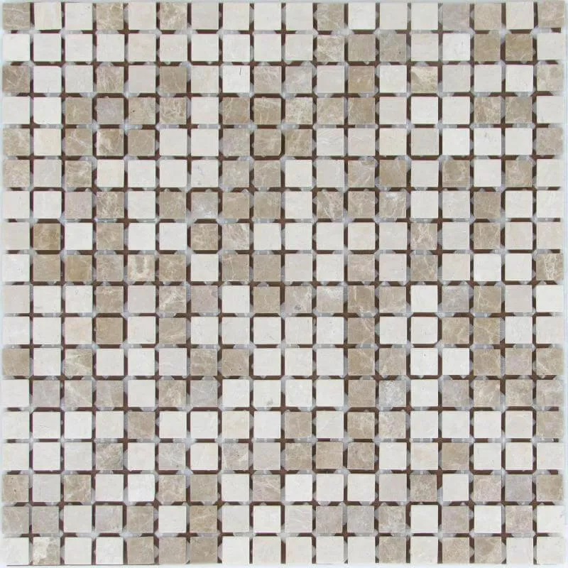 Мозаика Bonaparte Mosaics Sevilla-15 slim (Matt), 30.5x30.5, под камень, бежевая, матовая